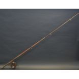 A sea fishing rod, 7in Scarborough reel,