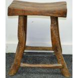 A 19th century rustic country kitchen stool, c. 1850.