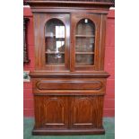 A Victorian mahogany secretaire bookcase,