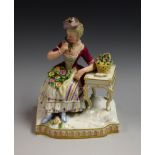 A 19th century Meissen porcelain figure, Scent, from the Five Senses, after the model by J.C.