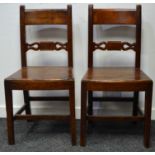 A pair of Victorian mahogany side chairs, c. 1880.