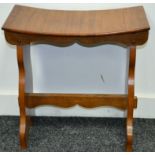 A mid 20th century oak stool by C. E. Preston, signed and dated 1956 to the underside of the seat.