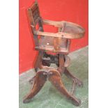 A Victorian child's metamorphic high chair.