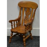 Toys and Juvenalia; A miniature elm Windsor chair, 20th century.