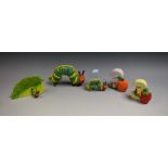 Ceramics - Beswick, The Very Hungry Caterpillar including Caterpillar With Leaf, Big Caterpillar,