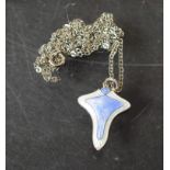 An Art Nouveat silver and enamel pendant, J.A. & S.