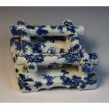 A Japanese porcelaineous lozenge-shaped koro stand or trivet,