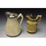 English Pottery - a 19th century Charles Meigh relief moulded jug,