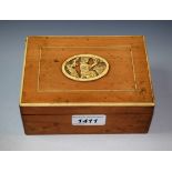 An Anglo-Indian hardwood cigarette box,