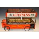 Advertising - Guinness - a tinplate novelty shop display beer crate, as a double decker bus,