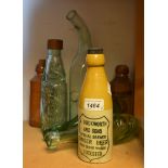 Advertising - a green glass bottle, Copped Hall Grape Storing Bottle, patent applied,