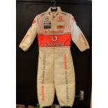 Motor Racing Interest - a juniors McLaren Mercedes replica of Lewis Hamilton's racing suit,