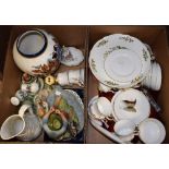 Ceramics and Glass - a Royal Albert Val D'or part tea and coffee set; Wedgwood green jasperware;
