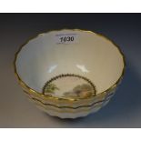 A Derby lobed bowl, painted by Zachariah Boreman,