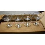 A set of Paris saucer coupe Champagne glasses (36)