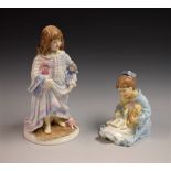 A Royal Worcester limited edition figure, Lullaby, 190/9500; another Katie's Day Storytime,