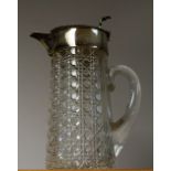 A Victorian EPNS and cut glass jug,