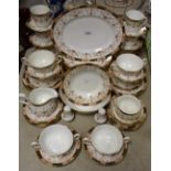 Ceramics - an Elizabethan Olde England pattern dinner service comprising dinner plates,