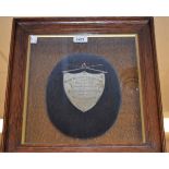 Local History - Sport - Billiards - a George V silver presentation shield,