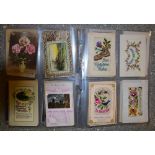 Postcards - collection of greetings postcards,