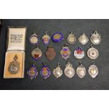 A collection of Birmingham assayed silver mainly Nottingham sports medals awarded to members of the