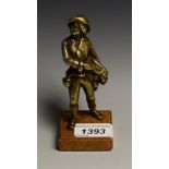 French School (19th century), a cabinet bronze, of a harvester, he stands, emblematic of Summer,