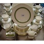 A Royal Doulton Rondelay pattern part dinner and tea set comprising dinner plates, dessert plates,