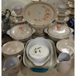 Denby stoneware - a Tivoli pattern six setting diner and tea service inc two tureens and covers,