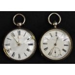 Pocket Watches - a William IV open face pocket watch, E F Williams, Bristol, white dial,