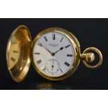 A gentleman's 18ct gold full hunter pocket watch, Lund & Blockley, 42 Pall Mall,