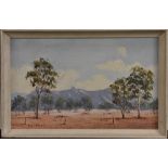 Anne Holmes Gum Trees, New South Wales, Australia signed, oil on board,