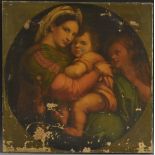 After Raphael (19th century) The Madonna della Seggiola oil on canvas, 75.5cm x 75.