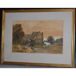 Charles Henry Mitchell Tudor House Farm signed, watercolour, 32.