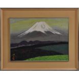 Japanese School (20th century) Mount Fuji signed, red seal, mixed media,