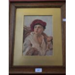 English School Italian Peasant Boy oil on canvas