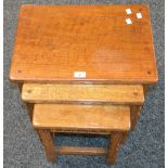 A Monastic oak nest of tables