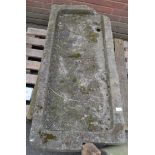 A 19th century gritstone sink, of shallow proportions,