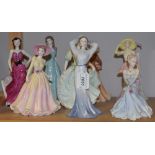 Ceramics - Coalport Ladies of Fashion, to include Jennifer, Gail, Honeymoon, Joan, Yasmin, etc.