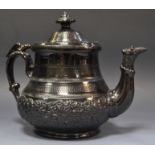 A 19th Century Jackfield teapot,