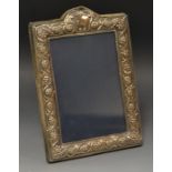 A Victorian style silver easel photograph frame,
