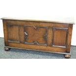 An oak blanket chest