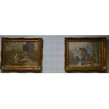 Chadwick A pair, Mill Scenes signed,