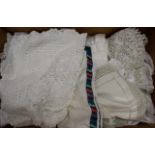 Textiles - pillowcases, tablecloths, Rose pattern curtains, runners; etc.