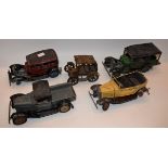 Hubley Toys -an American Pickup Truck, grey body, black wings, removable black roof,