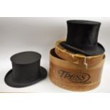 A vintage brushed velvet top hat, Lincoln Bennet and Co.