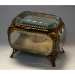 A Victorian bevel glass jewellery casket