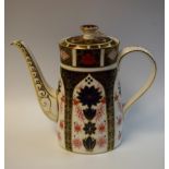 A Royal Crown Derby 1128 pattern coffee pot,