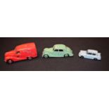 Toys - a Dinky Toys Riley Saloon car, 40A, light green, green hubs,