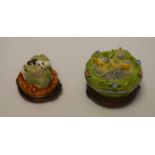 A Staffordshire Enamels Chelsea bonbonniere, Nesting Birds, 45/500, boxed; another, Halcyon Days,