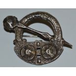 A Scottish silver kilt pin/brooch, in the Celtic taste,